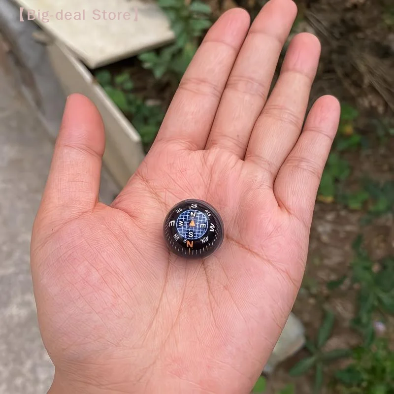 【M】Mini Ball Compass High Precision Waterproof Clear For Hiking Camping Outdoor Direction Guidance