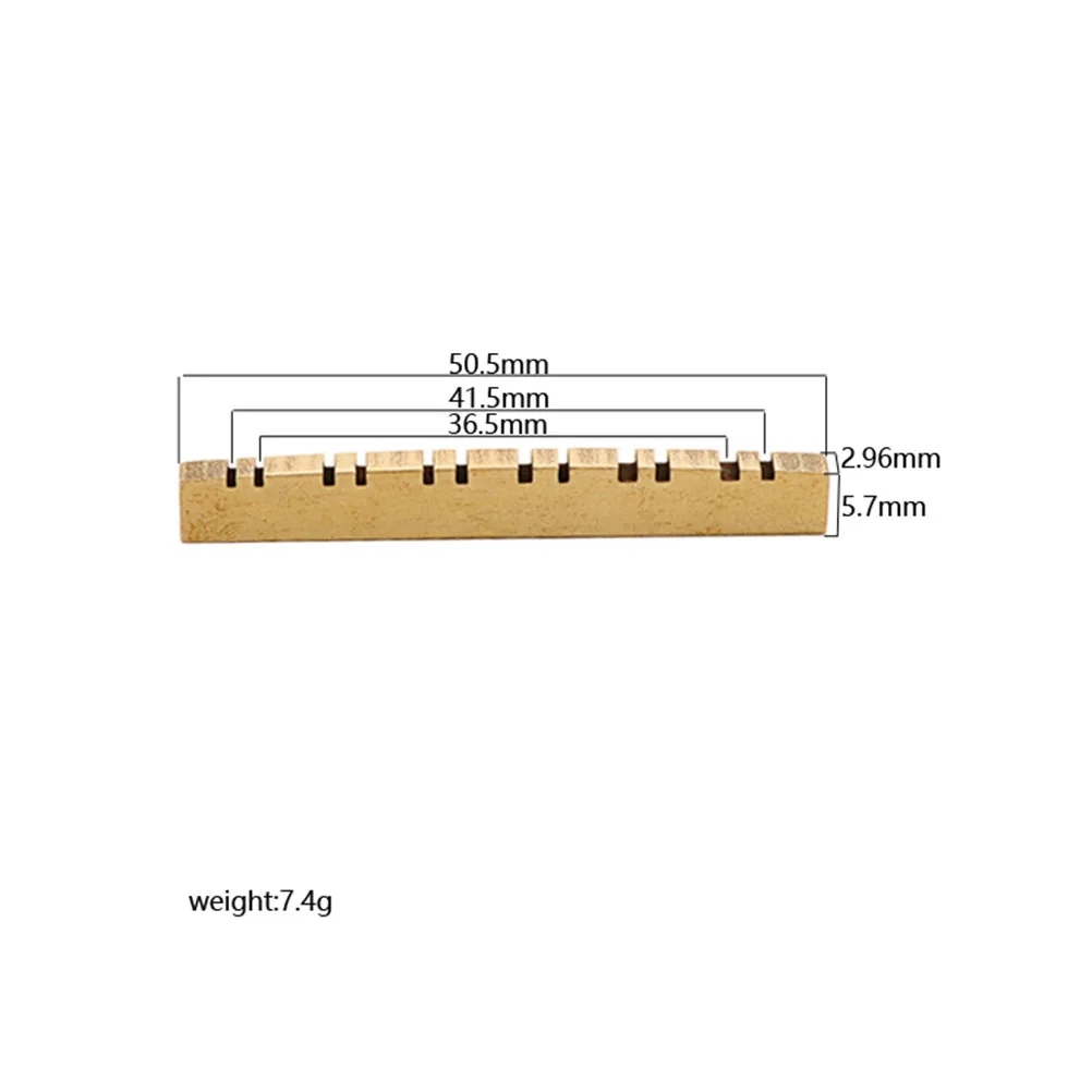

12-String Guitar Brass String Nut Bridge Saddle For Electric Music Instrument Tone Improvement Durable Professional