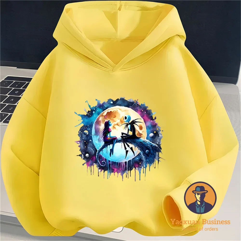 

2025 Sally Kids Halloween Hoodie Fleece Lined Pumpkin Print Winter Coat Thermal Windproof