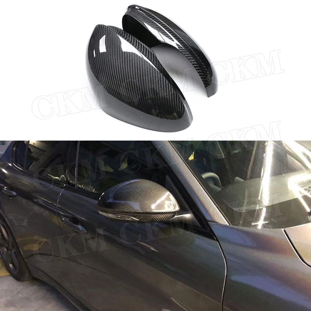 

Dry Carbon Fiber/ABS Material Side Mirror Cover For Alfa Romeo Giulia 2017 2018 2019 Auto Car Styling