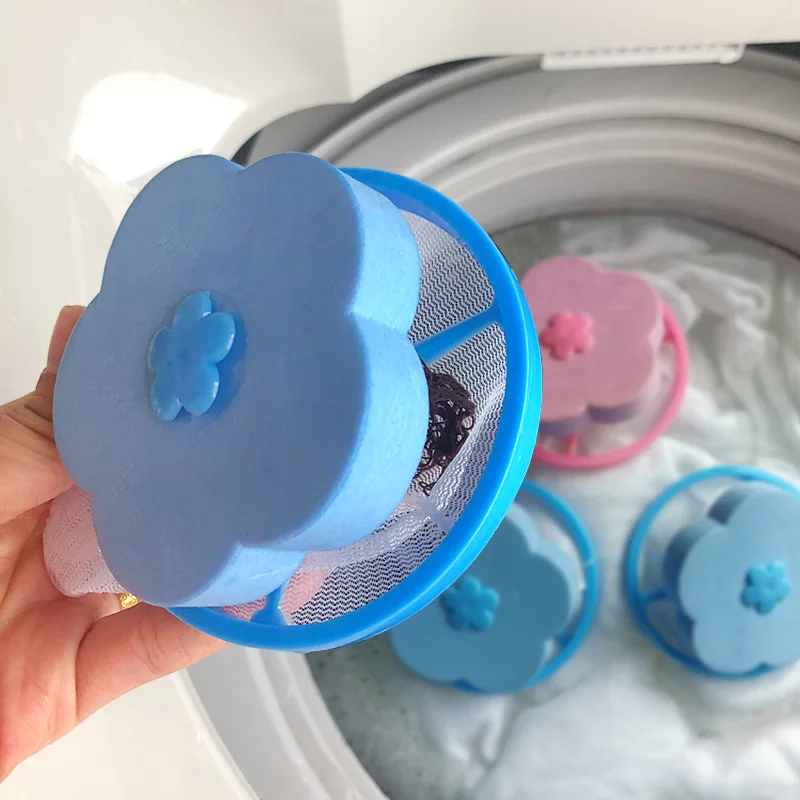Washing Machine Filter Net Bag Plum-blossom Washing Ball Hair Filter Hair Remover Dander Washing Decontamination Cleaning image 2