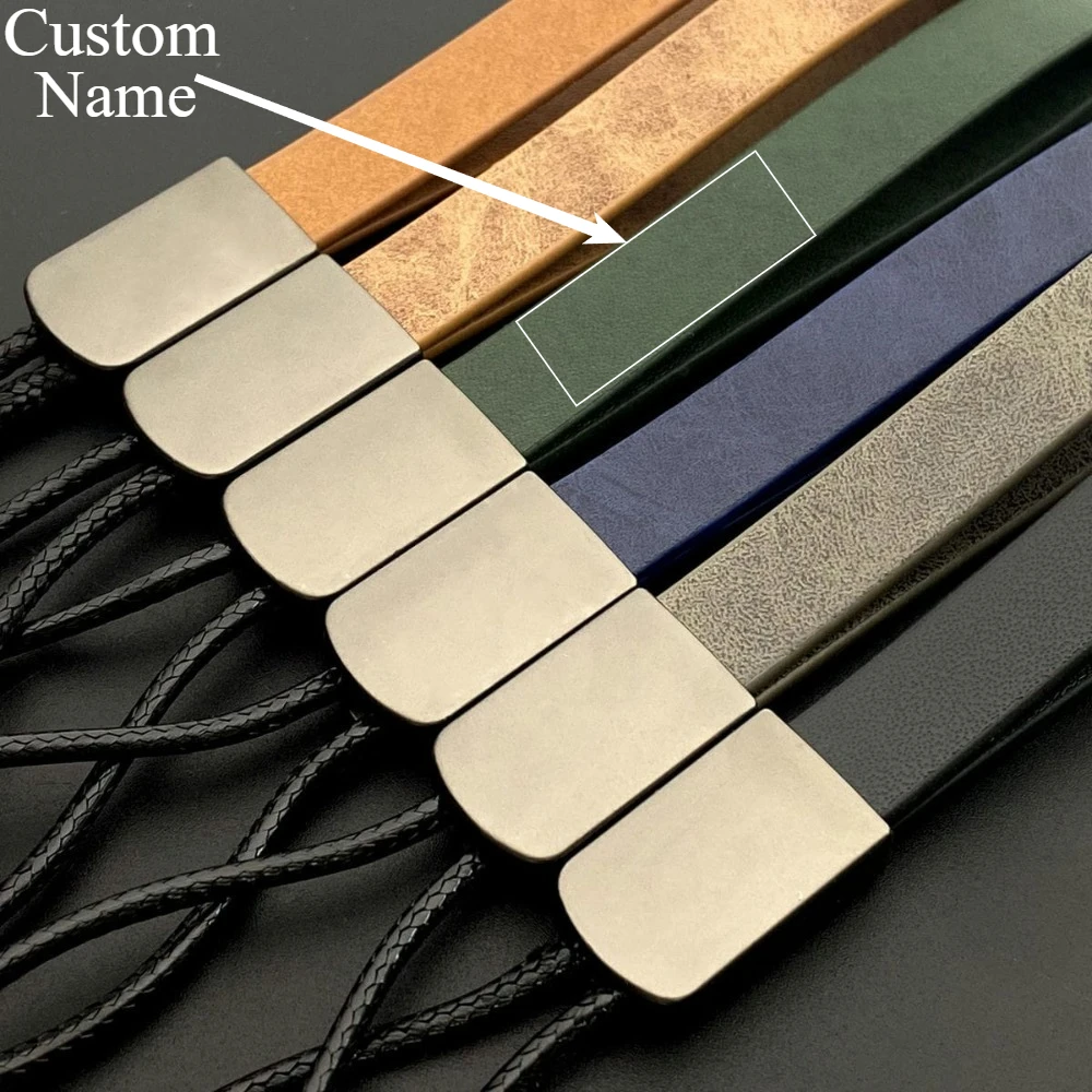

Minimalist Creativity Leather Key Ring Personalized Metal Car Custom Couple Phone Keychain Motorcycle Keyring Engraving Gift