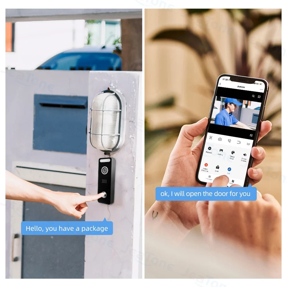 Imagem -02 - Jeatone-campainha de Vídeo Inteligente para Casa Campainha sem Fio Impermeável Visão Noturna Detecção de Movimento Porteiro de Vídeo Tuya Wi-fi 1080p