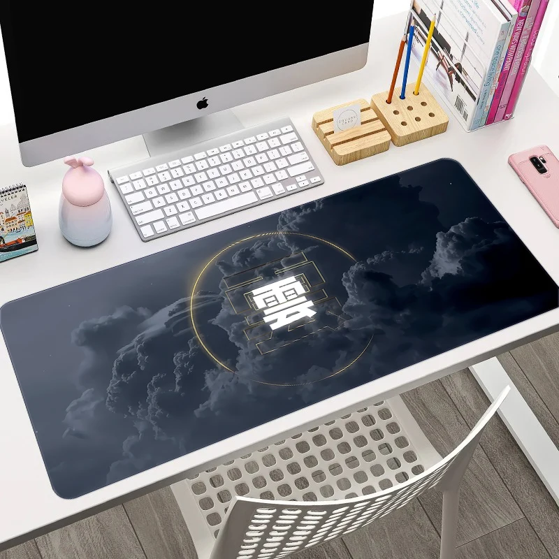 Dark Clouds Mouse Pad Japanese Style Large Computer Office Game Table Mat XXL Rubber Non-slip Keyboard Mats Long Desk Decor Rug