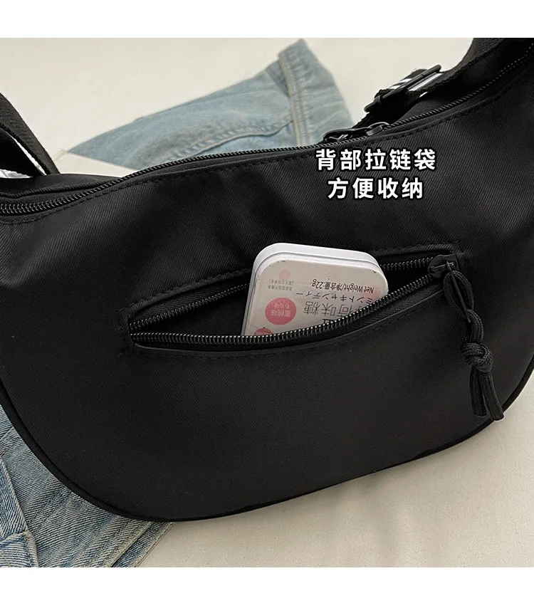 Mode Umhängetasche Einfache Breite Schulter Gurt Design Einzelnen Schulter Tasche Original Stil Pendeln Knödel Frauen Tasche – Detail 3