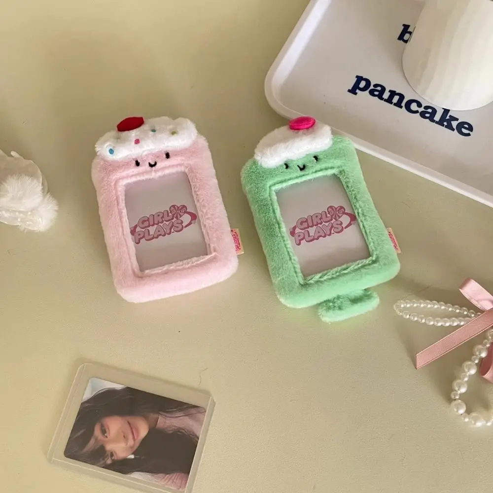 Korean Style INS Plush Photocard Holder Dessert Photocard Holder ID Card Cover