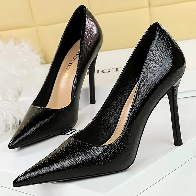 BIGTREE Shoes Retro High Heels High-quality Women Pumps Large Size 43 Stilettos Fashion Party Shoes Women Heels Wedding Shoes