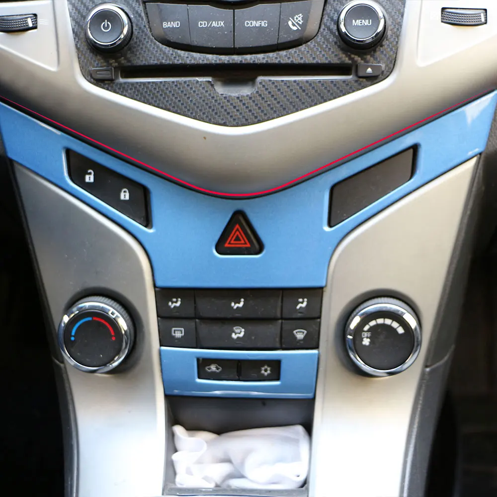 For Chevrolet Cruze 2009-2015 Central Control Button Panel Trim Car Styling Sticker Car Interior Accessories