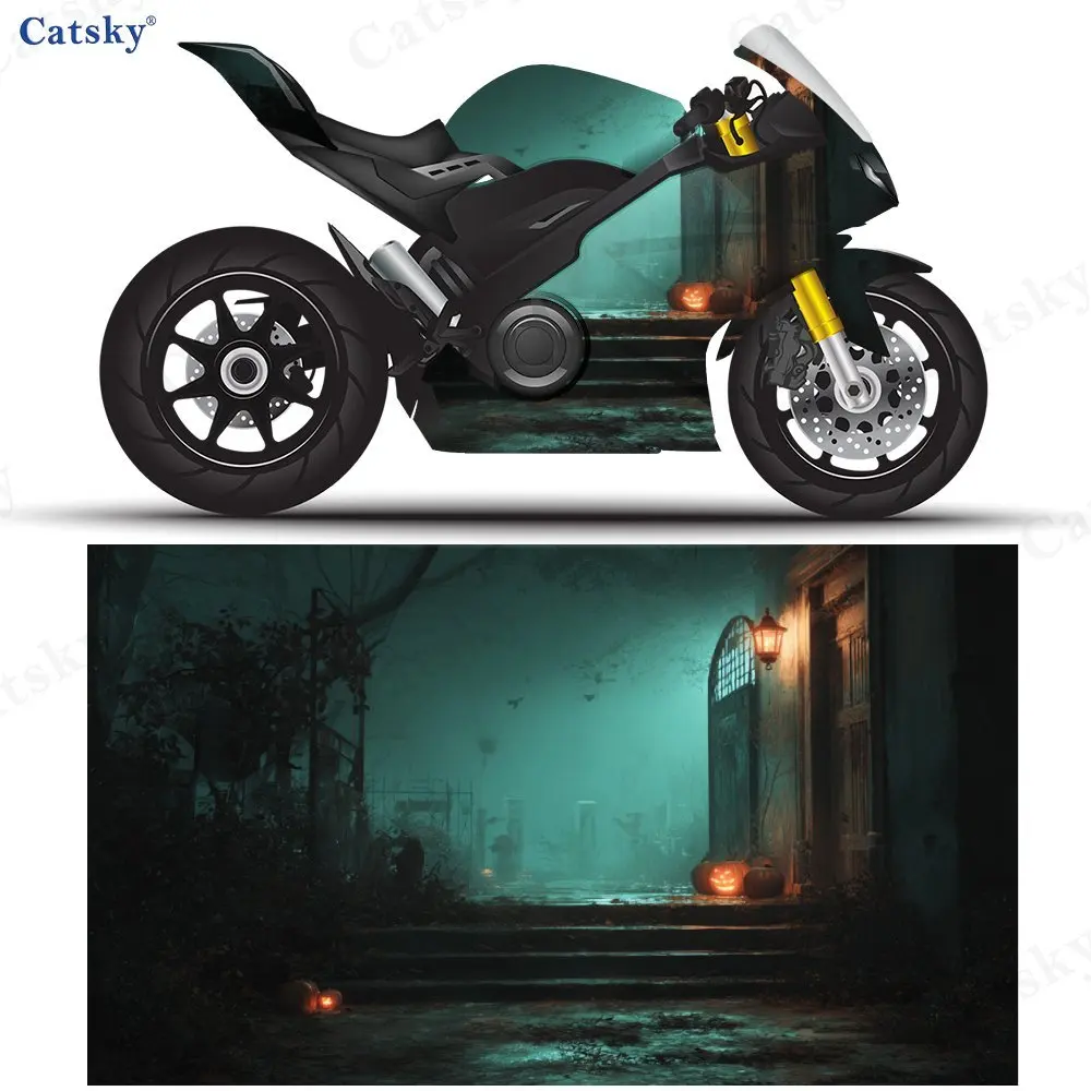 

Ethereal Halloween Night Motorcycle films PVC films for motorcycle customization durable adhesive stickers