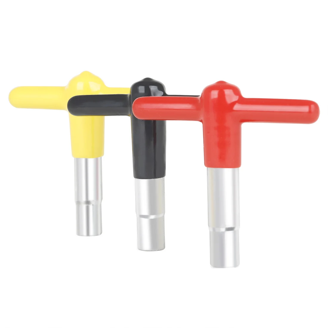 

Adjusting Wrench With Non-slip Silicone Cover Zinc Alloy T-Shaped Square Hole Wrench Percussion Instrument Drum Adjustment Tool