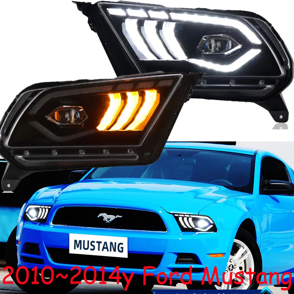 Car styling for 2010~2014year head lamp for Ford Mustang headlight hid xenon bulb car accessories Mustang bumper lamp