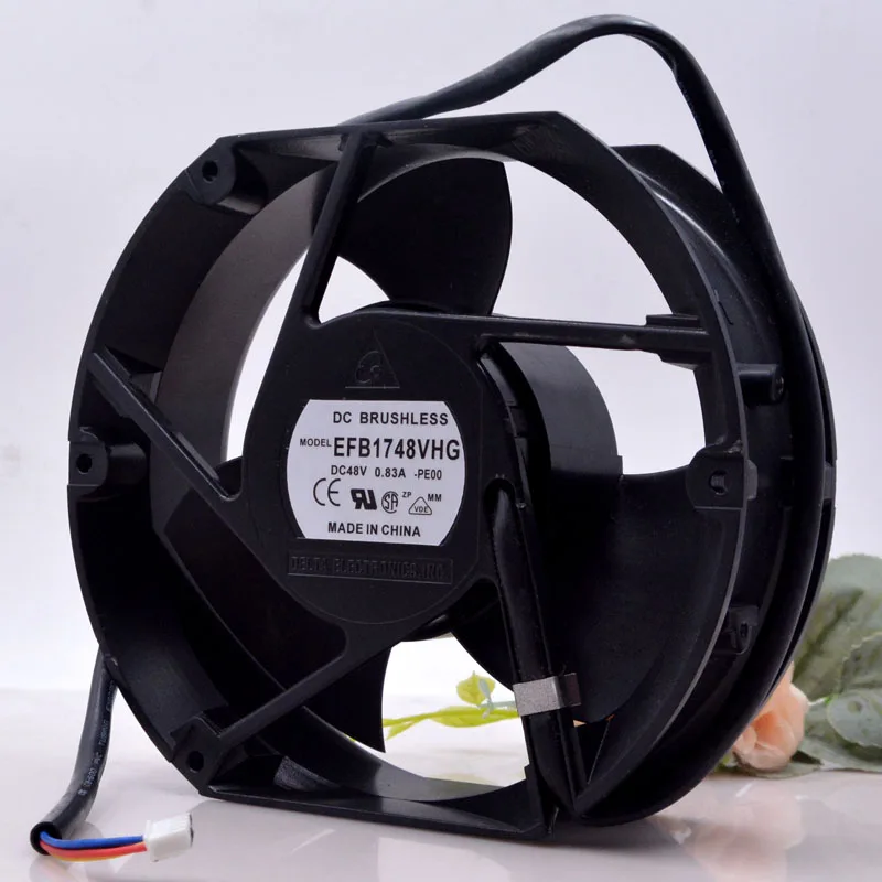 

Delta EFB1748VHG-PE00 48V 0.83A Max Airflow Rate Converter Cooling Fan 17CM