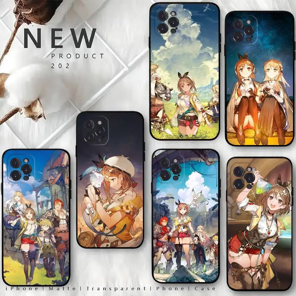 

Game A-Atelier Ryza Phone Case For iPhone 16,15,14,13,12 Mini 11 Pro XR,X,XS,MAX 7,8 Plus Silicone Cover Soft Black