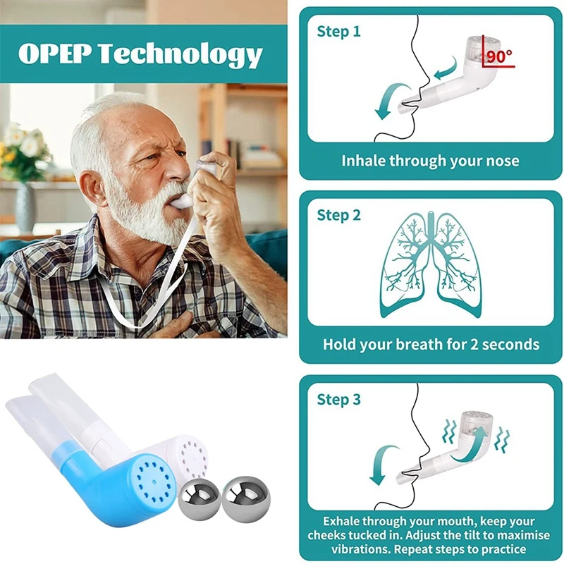 Mucus Removal Device Lung Expander Breathing Exercise Respiratory Muscle Trainer Phlegm Remover Clear Relife Easy To Use