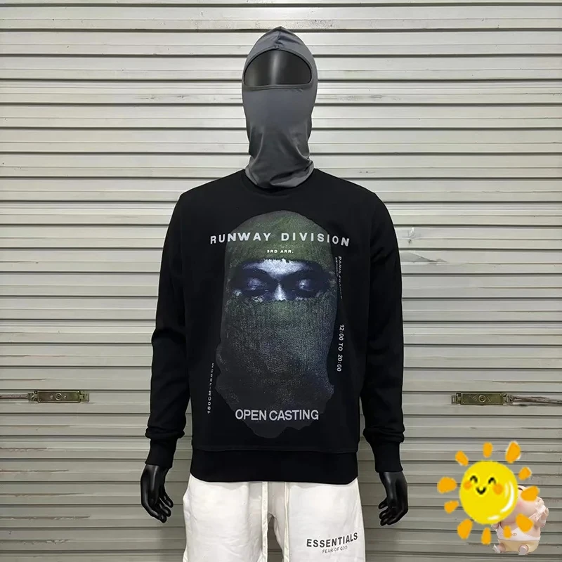 

24SS Heavy Fabric Green Masked Man Print Pullovers Men Women Best Quality Cotton IH NOM UH NIT PARIS Sweatshirts Casual Hoodie