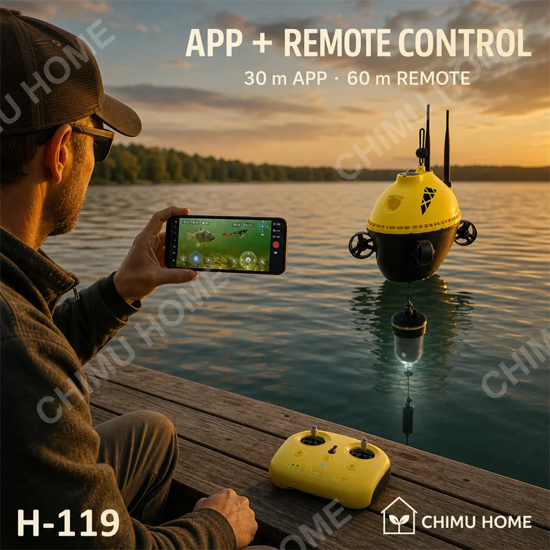 【CHIMU HOME】Wireless Underwater Camera 1080P GPS Remote Control Night Vision Fishing Observation System