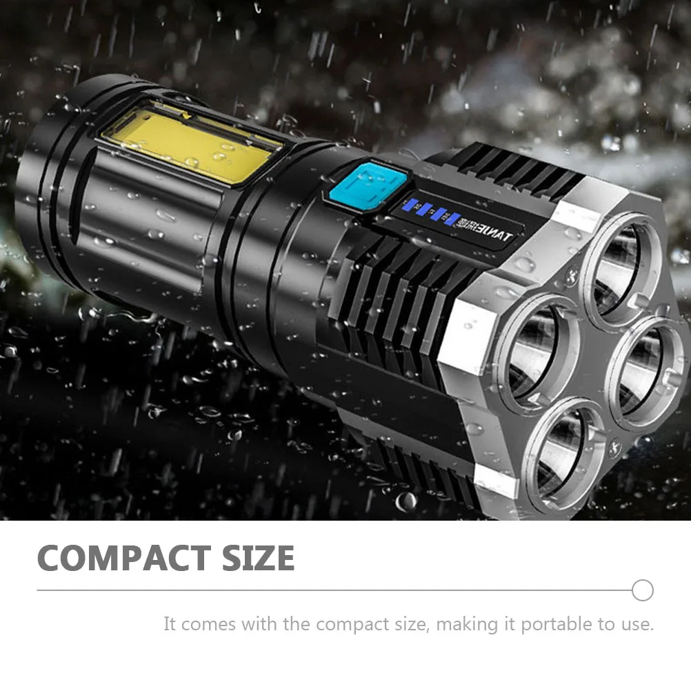 

USB Rechargeable LED Flashlight Portable Compact Outdoor Torch Emergency Light Camping Fishing Hiking Adjustable Strong Beam