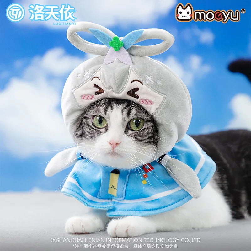 

Мини-плюшевая кукла-кошка, игрушка для домашних животных со складными веками Moeyu V, певица, кошка-компаньон, сумка для кукол и аксессуары для одежды