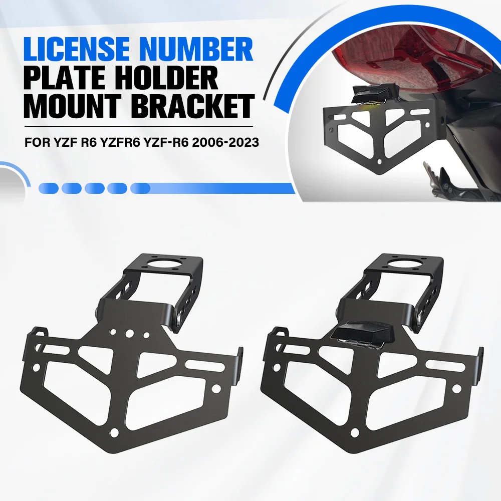 

For YAMAHA YZF R6 YZFR6 YZF-R6 2006-2020 2021 2022 2023 Motorcycle License Plate Holder Fender Eliminator Registration Bracket