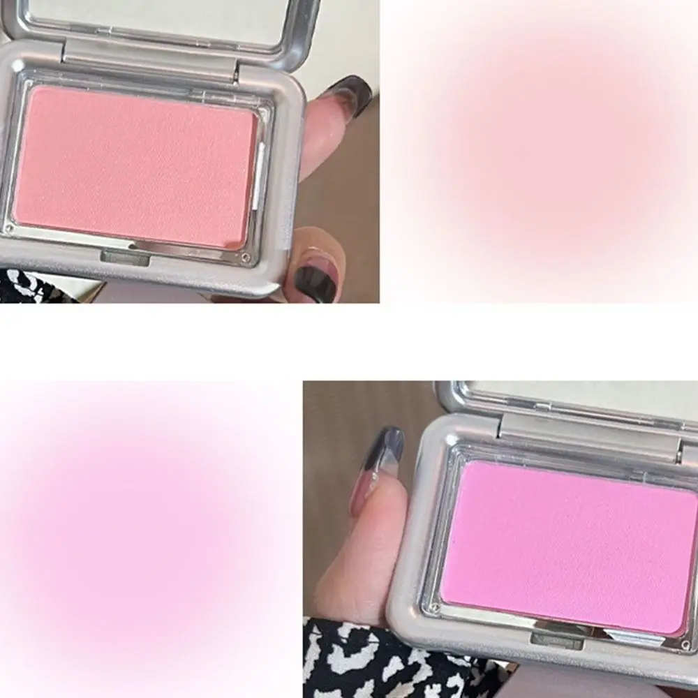 Palette de fard à joues scintillant pour femme, poudre de table, contour longue durée, surbrillance, fard à joues naturel, 3 en 1, 5 couleurs