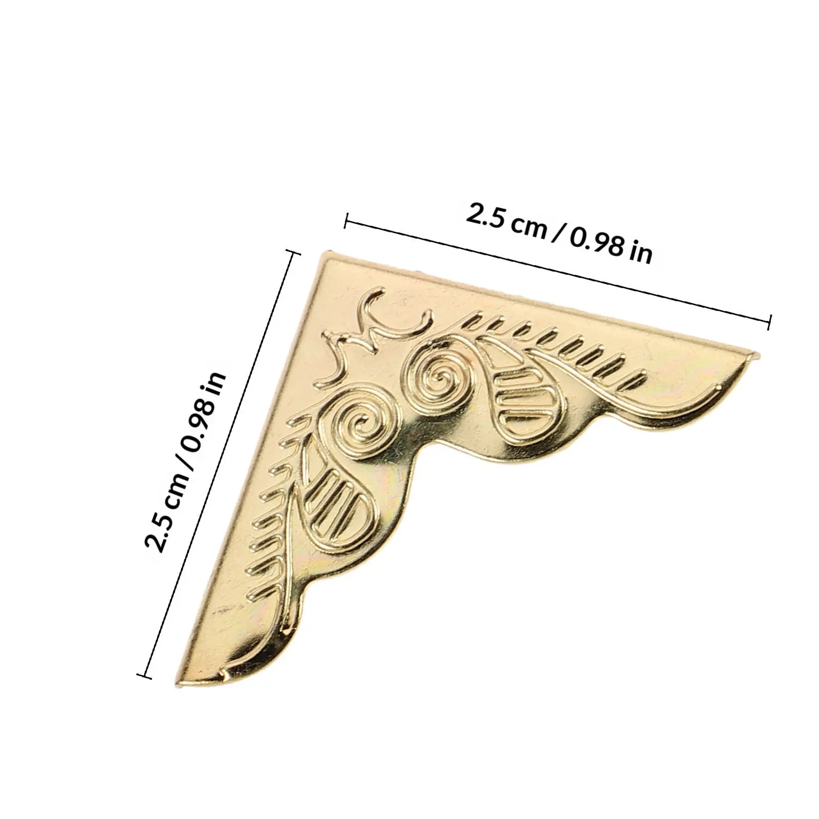 100Pcs Box Corner Guards Vintage Iron Edge Protectors Decorative Furniture Chest Cabinet Corner Brackets Triangle