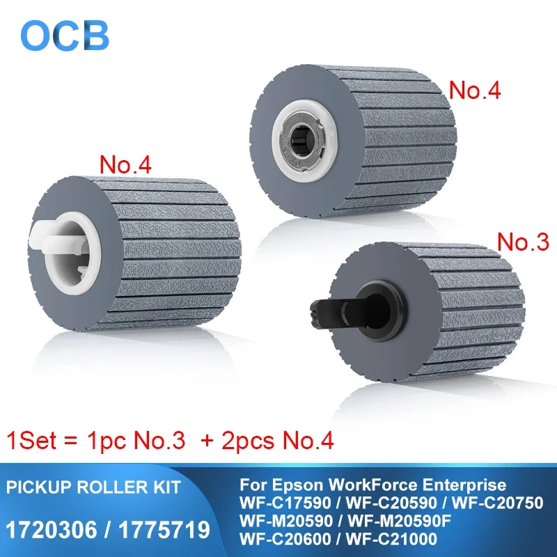 5SET 1720306 1720307   Kit de rolo de captação ASF para Epson WF-C17590 WF-C20590 WF-C20750 WF-C20600 WF-C21000 WF-M20590 WF-M20590F