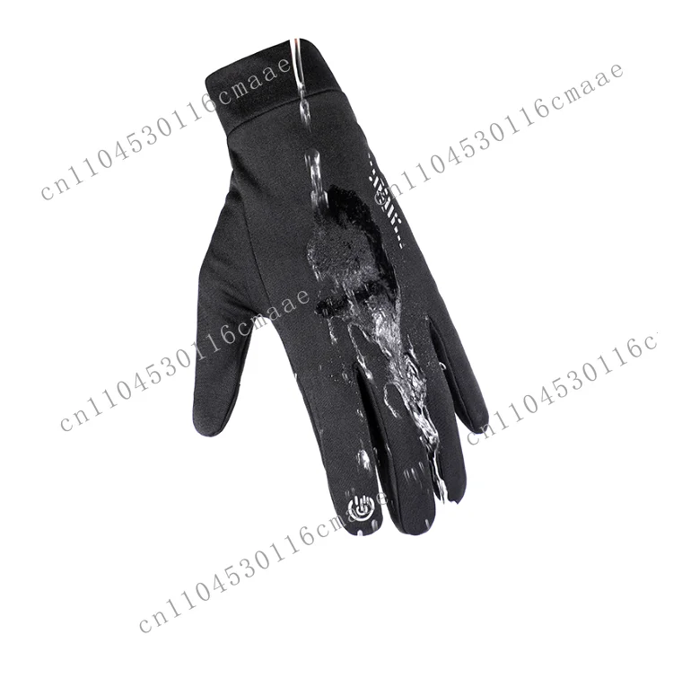 Suitable for winter riding gloves men's and women's motorcycle fleece touch screen warm windproof and non-slip gloves