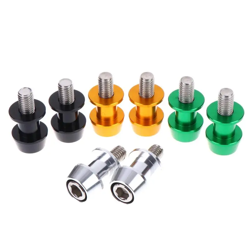 2Pcs 8/10mm Aluminum Motorcycle Stand Swingarm Spools Slider Stand Screw Swingarm Motorcycle Accessory