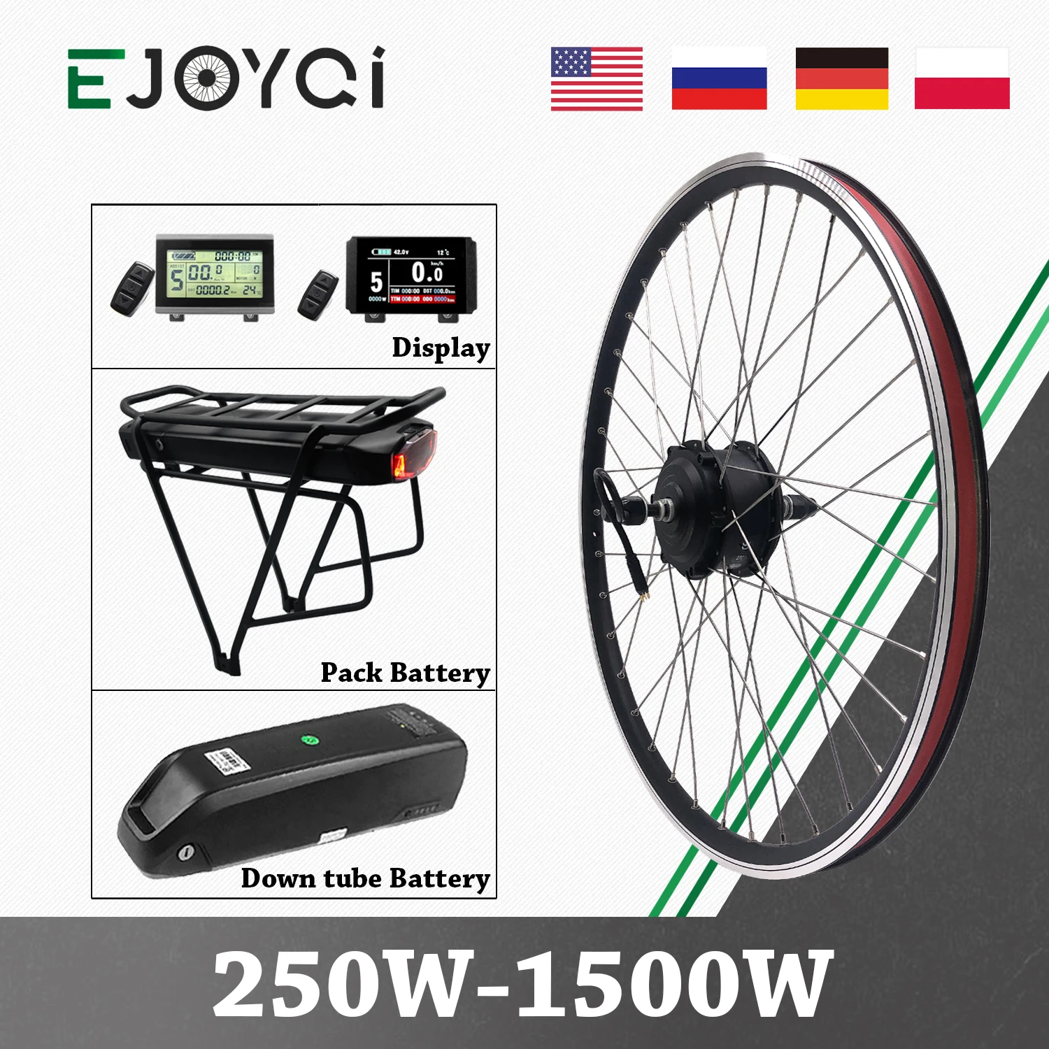 

ebike Kit 48V 1000W 1500W kt Hub Motor Wheel Electric Bike Bicycle e bike Conversion Kit with battery kit bicicleta electrica