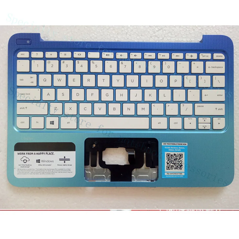 

A+ FOR HP Stream 11 Notebook US Keyboard with C Case 792906-001 TPN-Q154 Blue