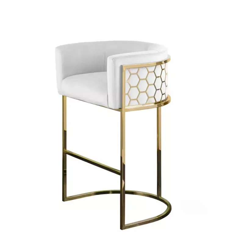 

Luxury Bar Chair Simple Modern Bar Chair High Stool Home Backrest High Chair D