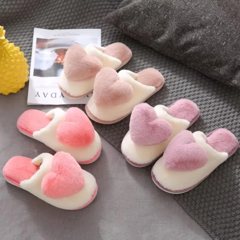 Winter Women House Slippers Love Thickened keep warm Warm Plush Capybara Indoor Cute Kawaii Room Shoe Flat Men Fuzzy Female Male