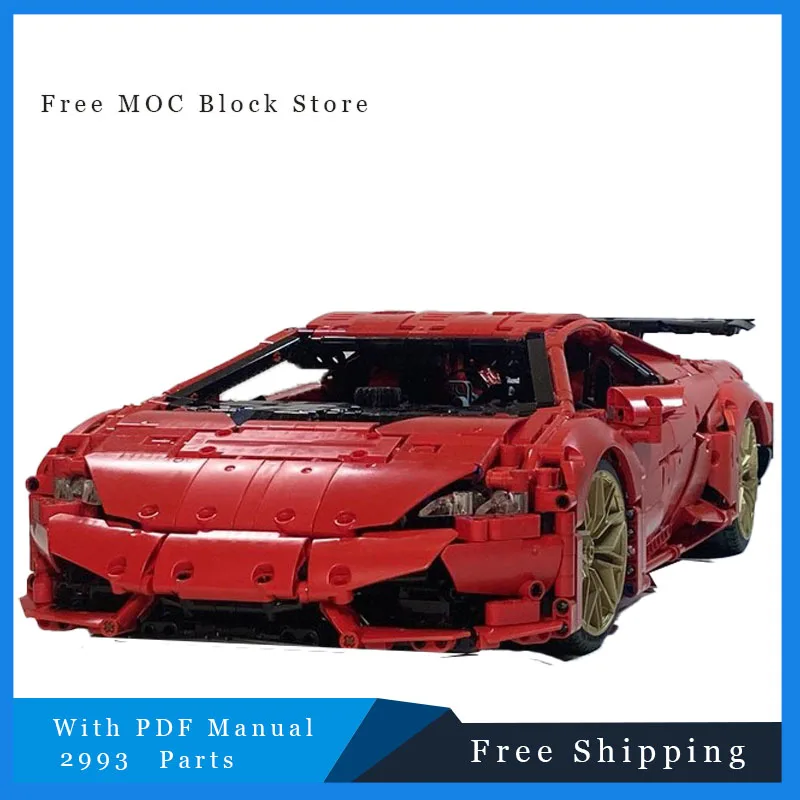 

New Sports Car 2993 Parts Self-locking Building Block Model Building Puzzle Birthday Christmas Toy Gift Ornaments For Adult Kids