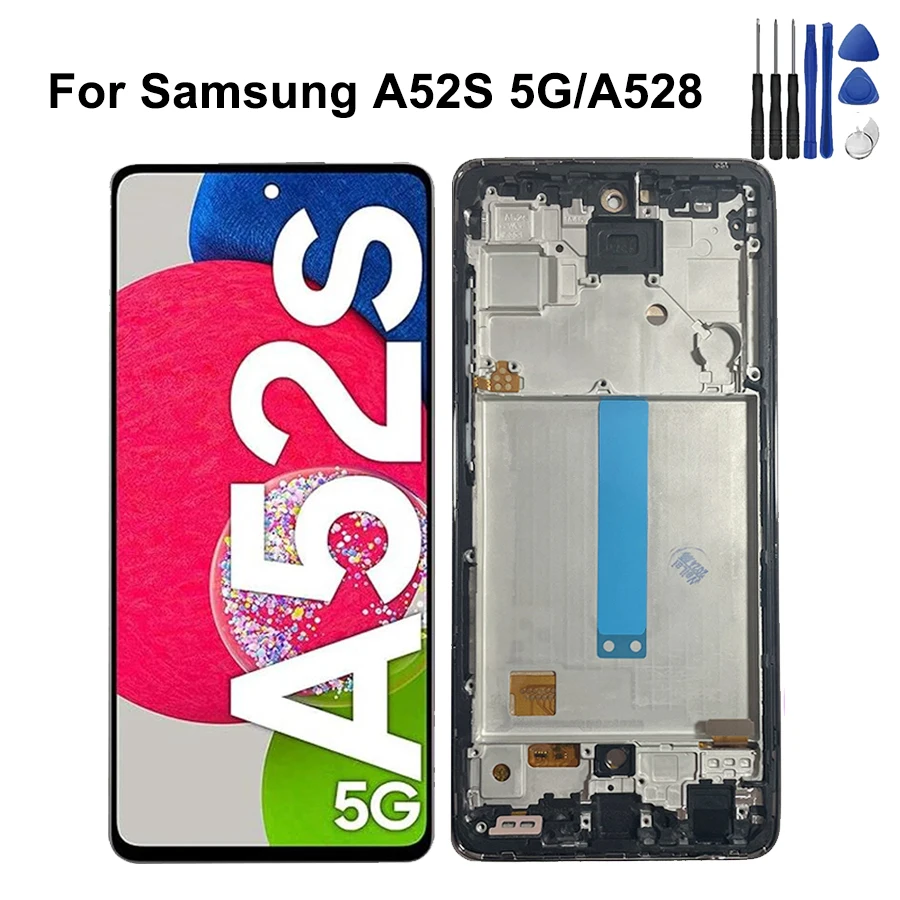 Super AMOLED DisplayFor Samsung Galaxy A52S 5G Pantalla LCD Touch Screen Digitizer Assembly Display For SAMSUNG A528 LCD Display