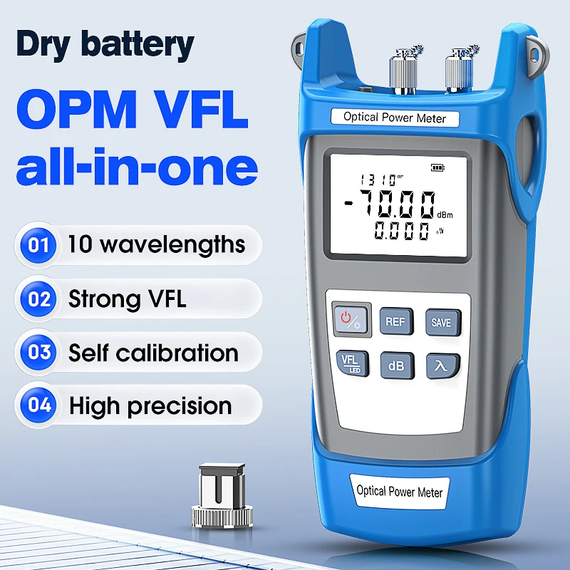 COMPTYCO P-G10 Optical Power Meter(OPM) Visual Fault Locator(10/15/30/50MW VFL) All-In-One FTTH Optical Fiber Cable Testing Tool