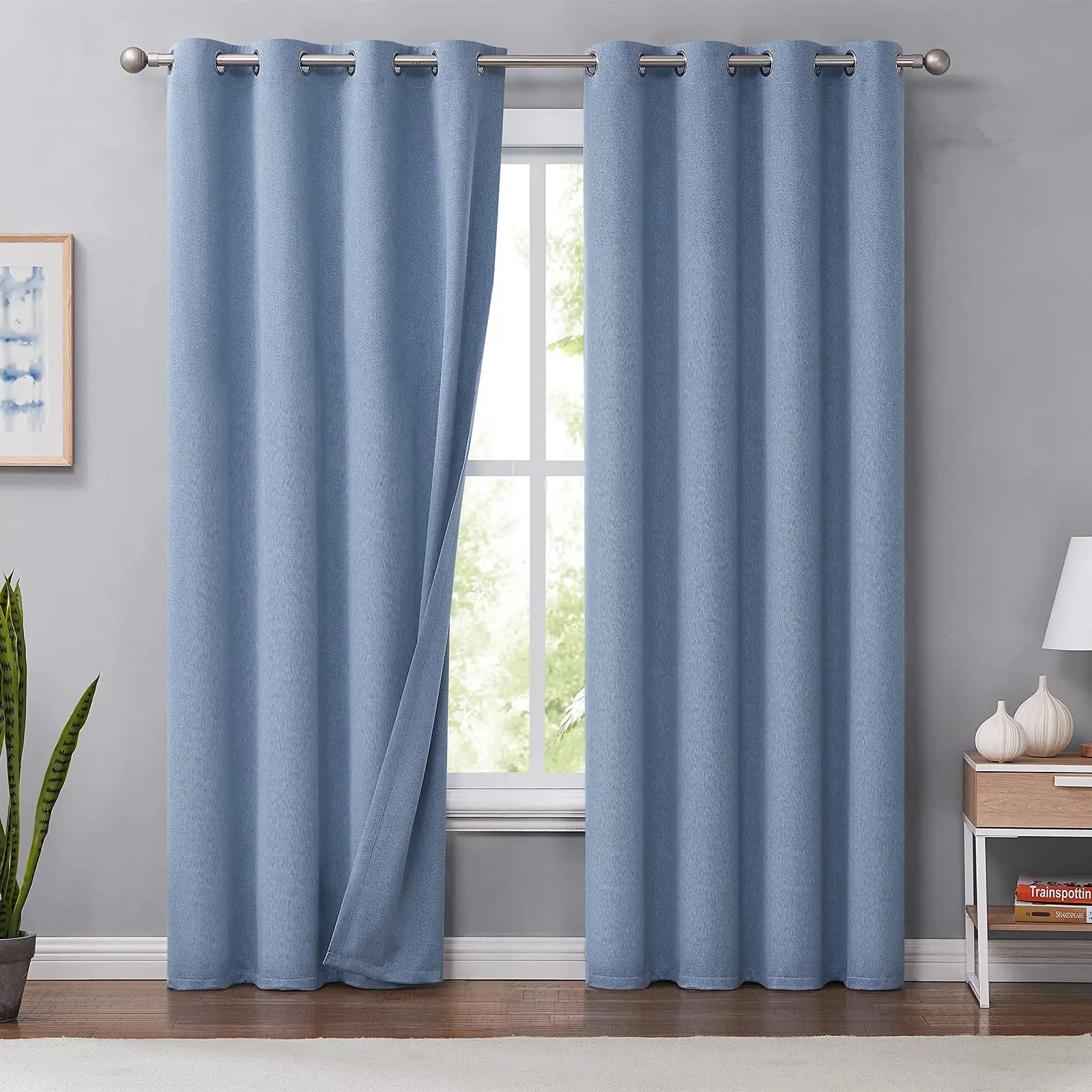 350cm Height Custom Made 100% Blackout Curtains Extra Long Faux Linen High Ceiling Window Living Room Bedroom Curtains