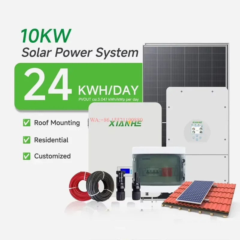 WMWMNU High Efficiency 10kw 15kw 20kw 50kw Hybrid Off Grid Solar Power System Complete Kit for Home Commercial Use