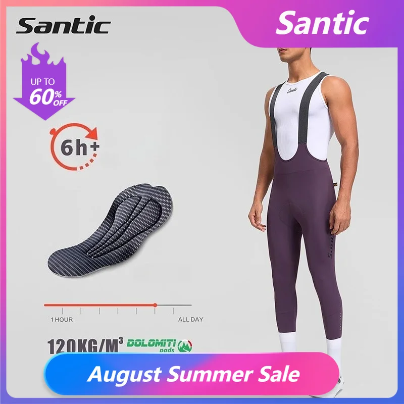 Santic Calça Bib Ciclismo Inverno Térmico Reflexivo