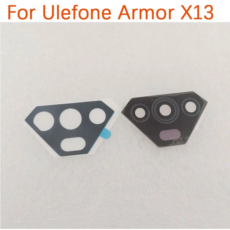 Objectif de caméra arrière d'origine Ulefone Armor X13, couvercle en verre d'objectif de caméra arrière de téléphone portable avec adhésif pour téléphone Ulefone Armor X13