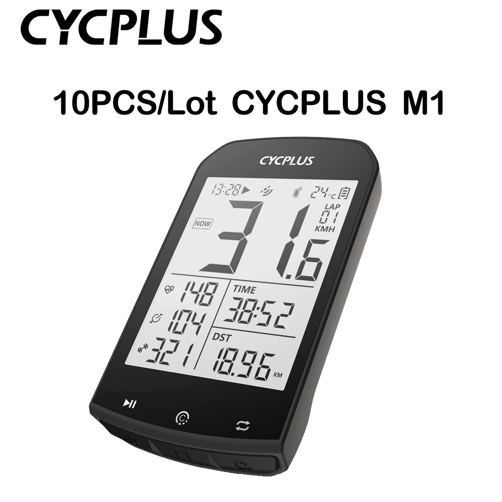 10PC/Lot CYCPLUS M1 GPS Bike Computer BLE5.0 ANT+ Bicycle Accessories Wireless Speedometer Waterproof Cycling Odometer