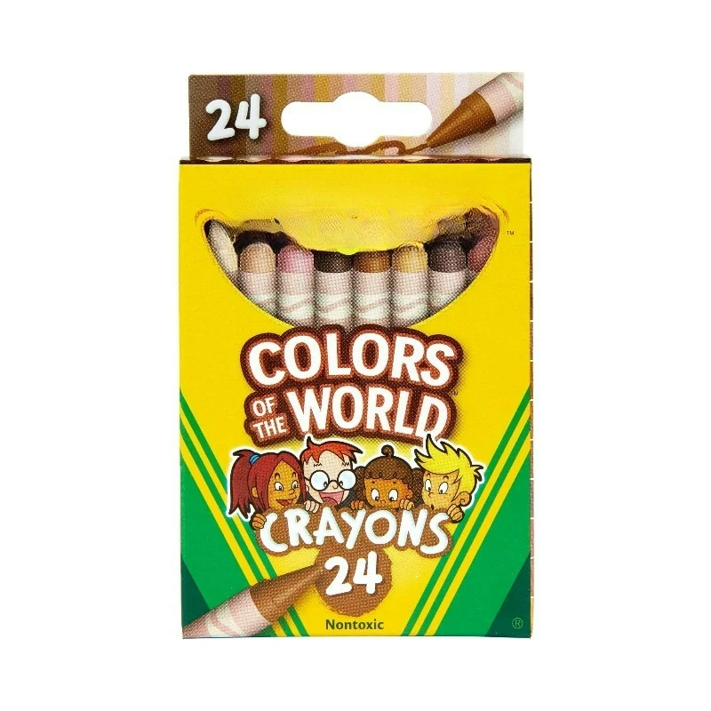 Colors of the World Crayons, 24 Ct, Back to School Supplies, Teacher Supplies, Child