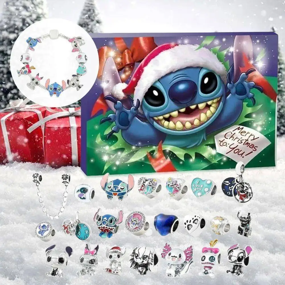 

Stitch Blind Box Bracelet Charm Crystal Bead Bracelet Pendant Women'S Jewelry Accessories Fan Gift Children'S Birthday Gift