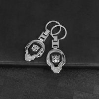 Car Metal Keychain Skull Key-Ring Cartoon Figures Key Holder Auto Logo Styling Accessories For Transformers Autobots Decepticons