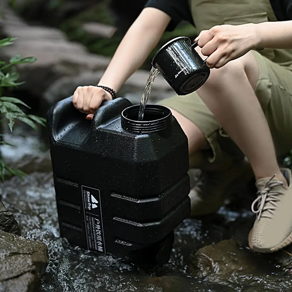 15L Camping Water Container Large Capacity Food Grade Water Bucket Portable Car Water Tank with Faucet for Hiking Cooking Picnic