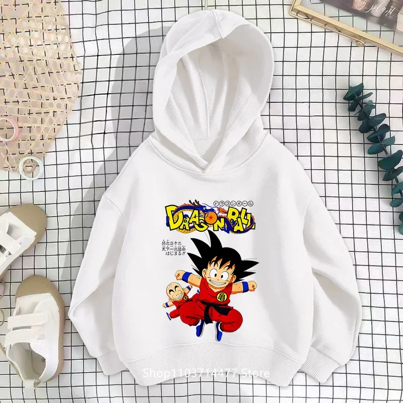 

New Boys Girls Clothes Dragonball Hoodie Set Kids 2pcs Spring Autumn Toddler Girls Cartoon Hooded +pants Tracksuit Goku Clothing