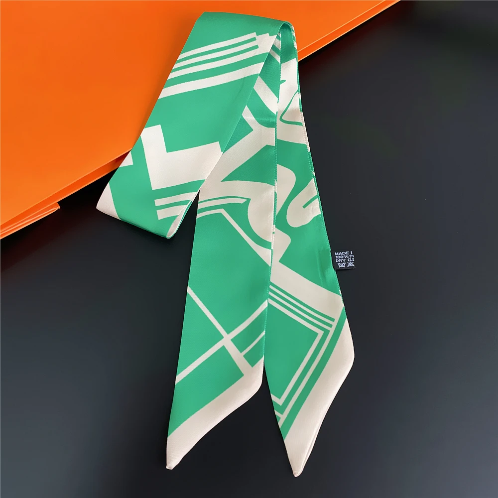Brand Design Scarf Women Summer Silk Scarf For Ladies Hair Accessories Foulard Hair & Bag Scarves Fashion Headbands