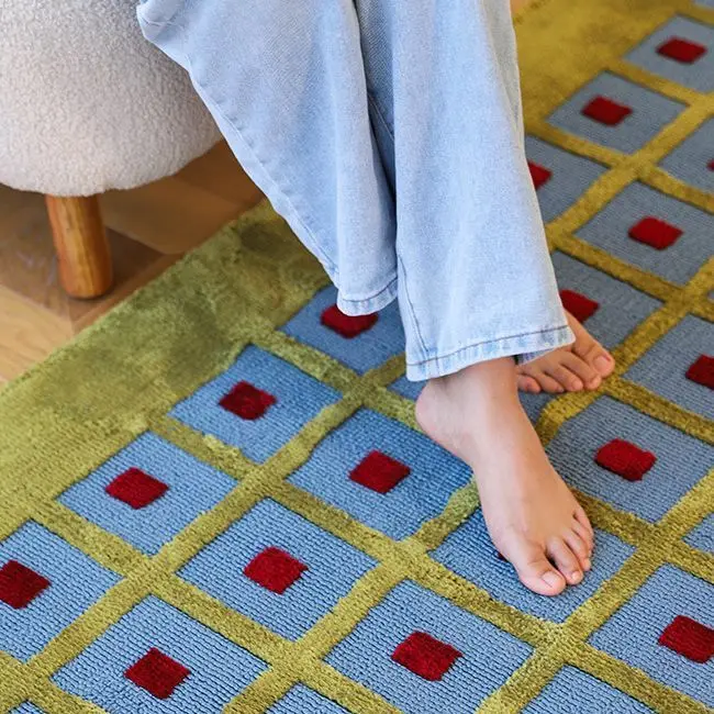 سجادة غرفة المعيشة المصنوعة يدويًا بتصميم كلاسيكي فرنسي مقاومة للأوساخ وسهلة العناية بسجادة غرفة المعيشة المنزلية ذات المناطق الكبيرة