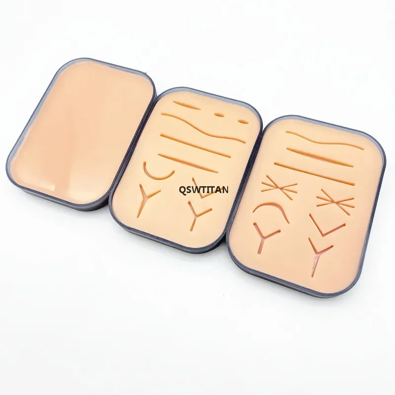 Suturing Training Pad Wound silicone suture pad Human Traumatic Skin Model Reusable Silicone Teaching Model