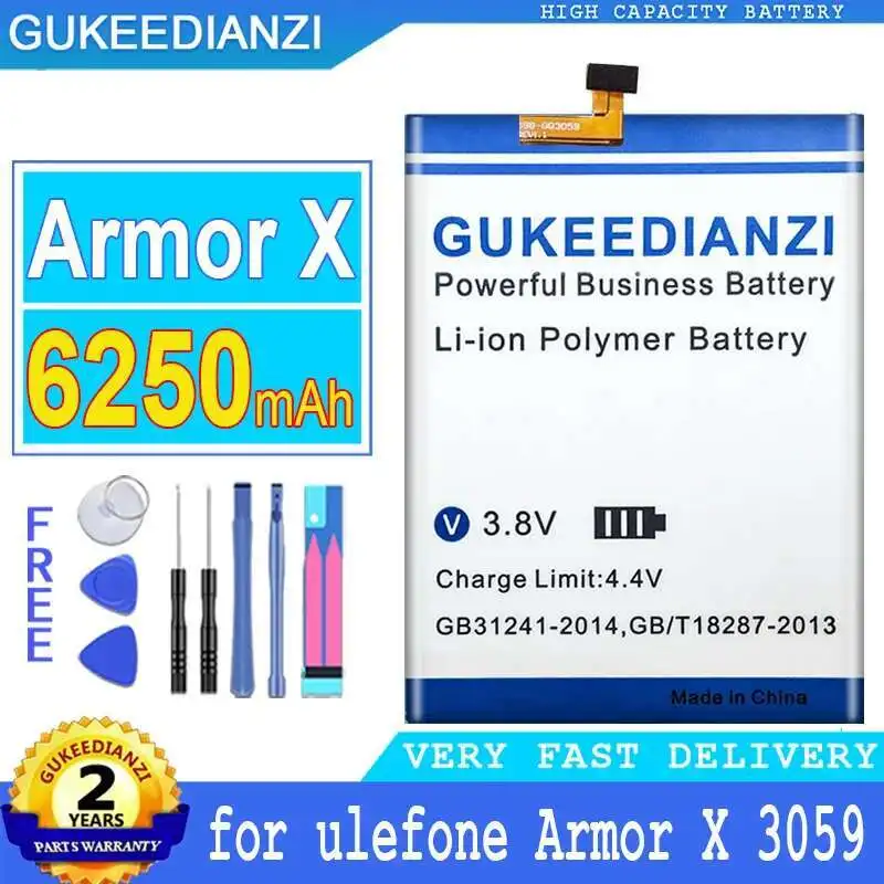 

Легкий аккумулятор для мобильного телефона Ulefone Armor X X2 3059, 6250 мАч
