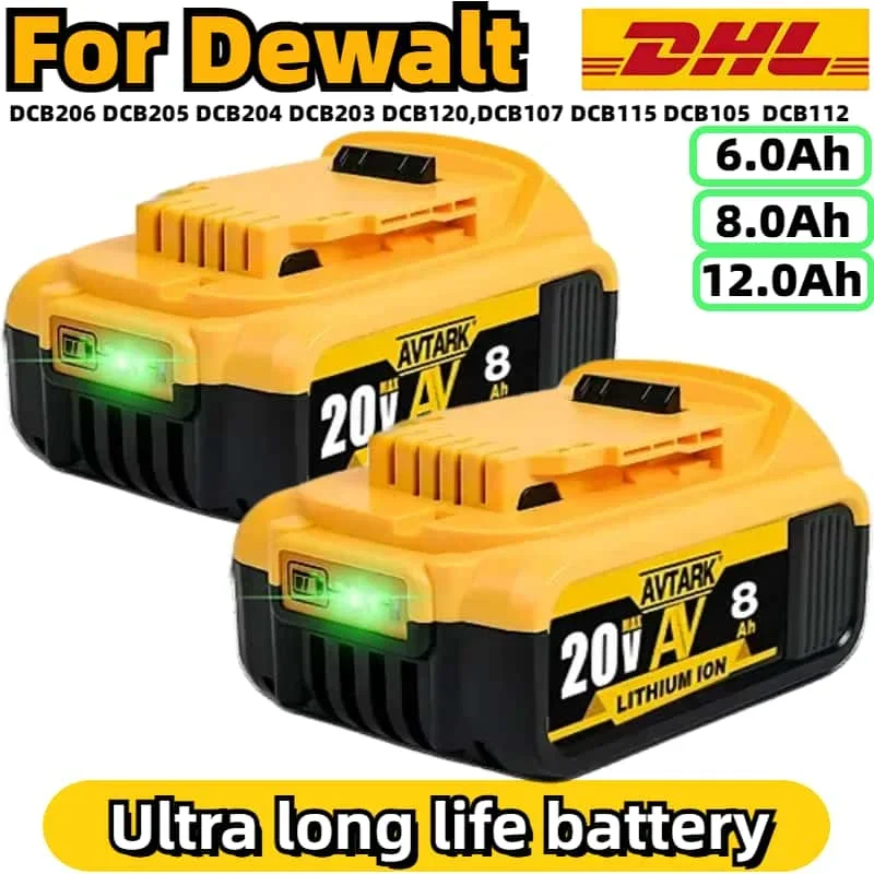 

For DeWalt DCB180 Rechargeable 20V12.0Ah Battery,suitable for DCF887 DCG405 DCF880 DCD791 DCF922 Li-ion 20V Battery Replacement